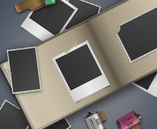Blank Retro Photography Frames Free Vector