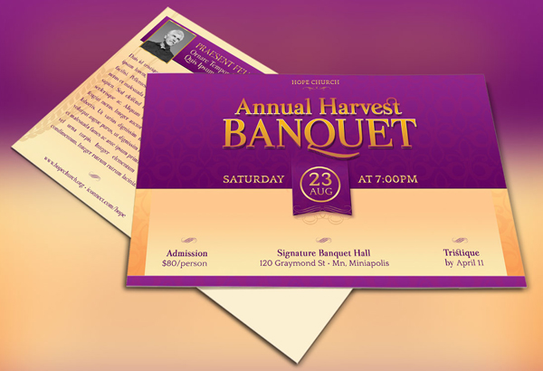Church Gala Card Template