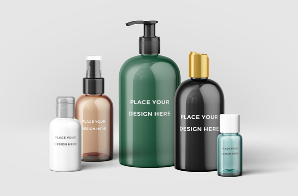 Cosmetic Bottles Mockup Template
