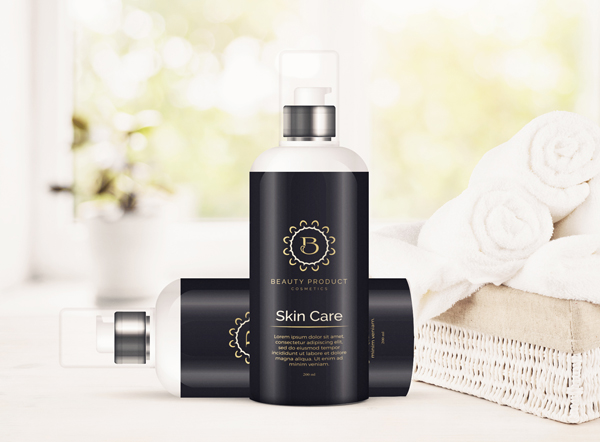 Cosmetic Bottles Shampoo and Oil Bottle Mock up