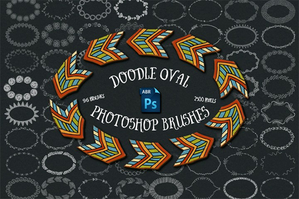 Doodle Oval Photoshop Brushes