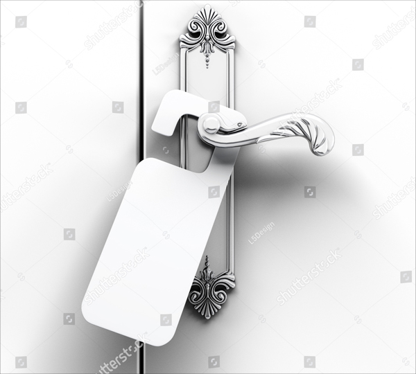 Elegant Door Hanger Mockup