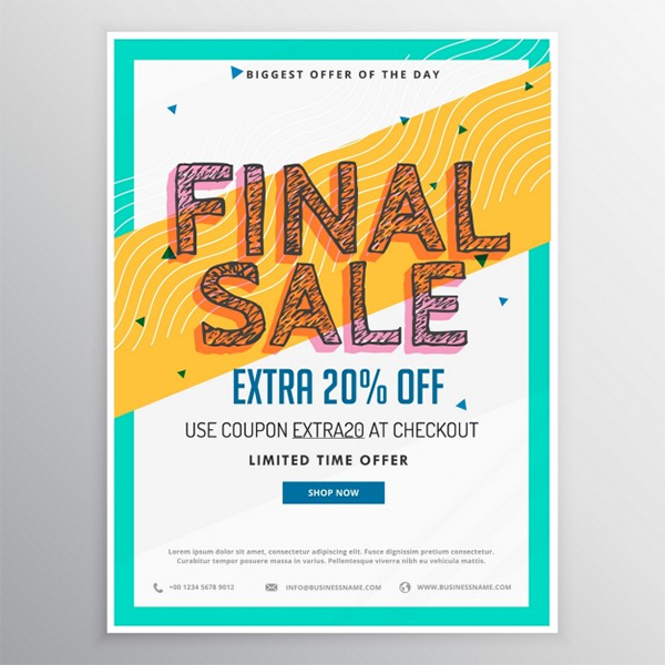 Free Vector Coupon Flyer Design Templates