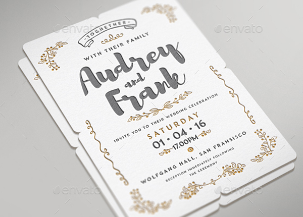 Letterpress Wedding Invitation Set