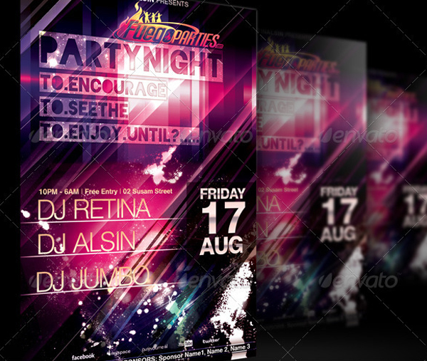 Modern Party Night Flyer Template