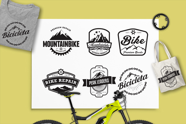 Mountain Bike Retro Logo