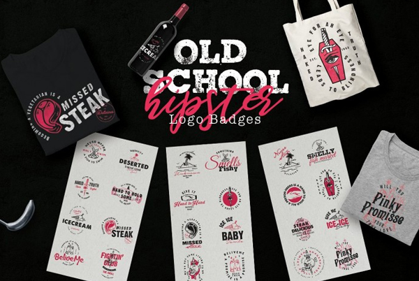 Old School Hipster Logo Templates
