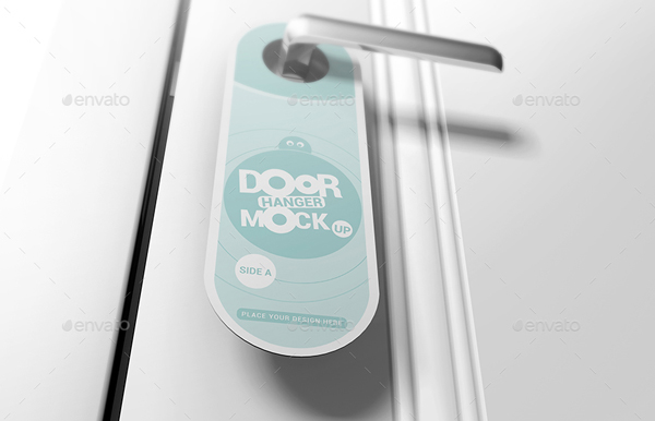 Photorealistic Door Hanger Mockups