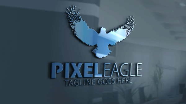 Pixel Eagle Logo Design Template