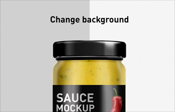 Sauce Jar Mockup