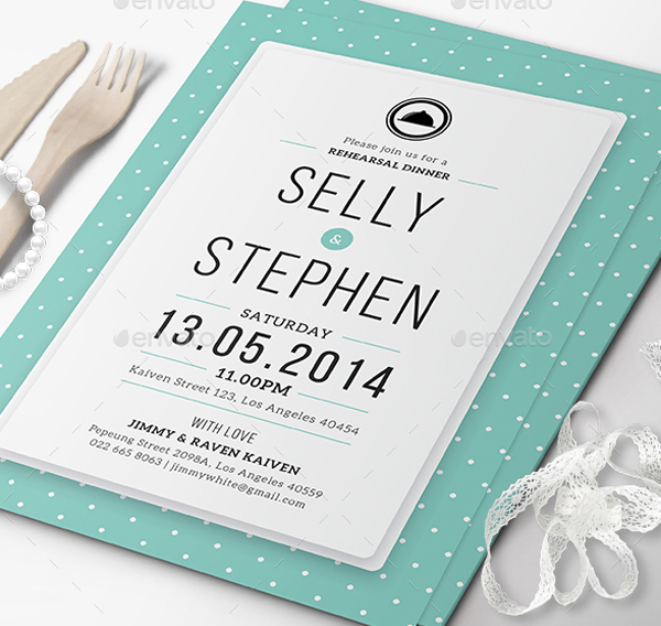 Simple Wedding Dinner Invitation
