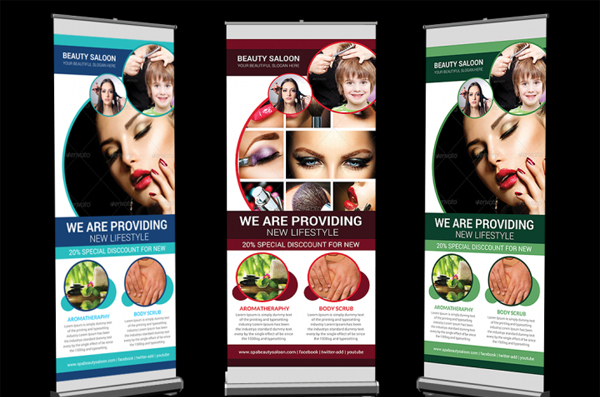 Spa Beauty Saloon Rollup Banner Design