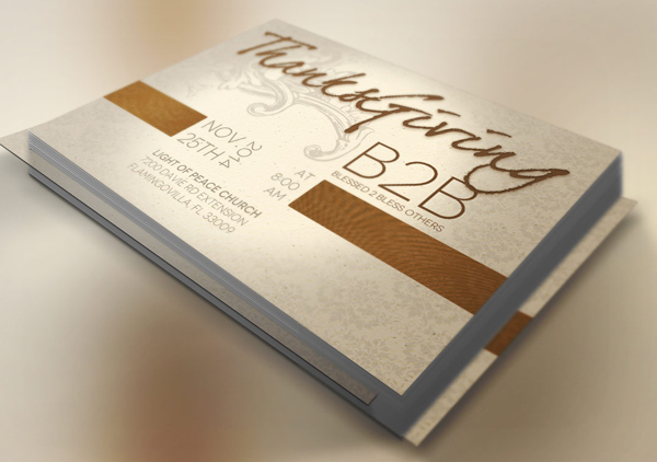 Thanksgiving Charity Postcard Template