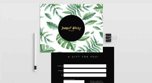 Tropical Gift Certificate Template