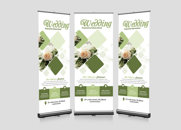 Wedding Invitation Roll Up Banners