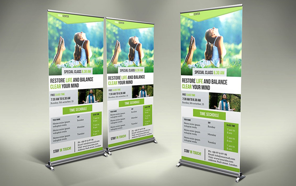 Yoga Roll Up Banner Designs