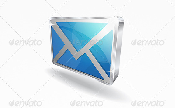 3D Email Vector Icons