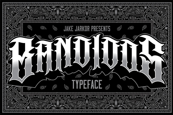 Tattoo Bandidos Lettering Fonts