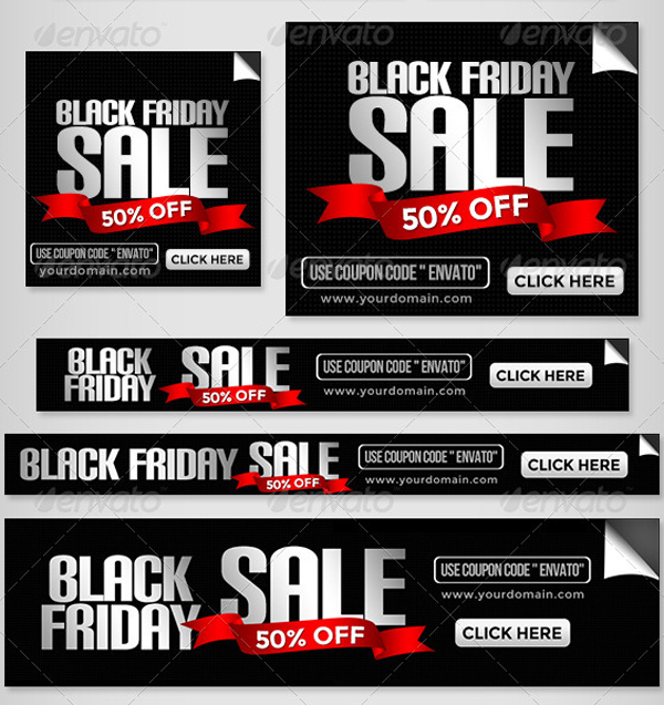 Beautiful Black Friday Banners Set