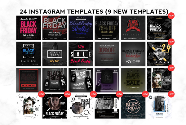 Black Friday Instagram Banner Templates 