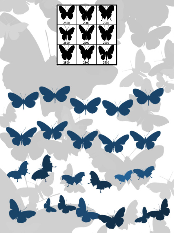 Realistic Butterfly Photoshop Brushes