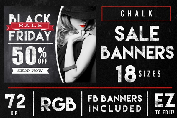 Chalkboard Black Friday Sales Banner