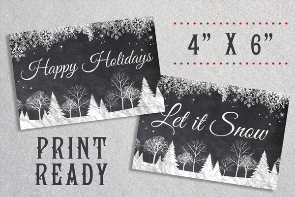 Chalkboard Christmas Cards 