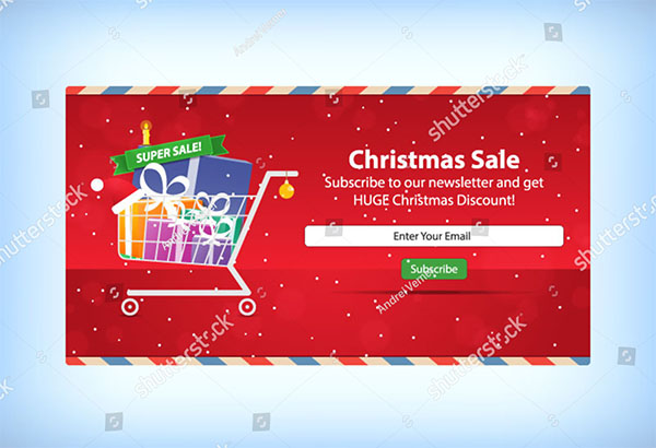 Christmas Sale Shopping E-mail Newsletter
