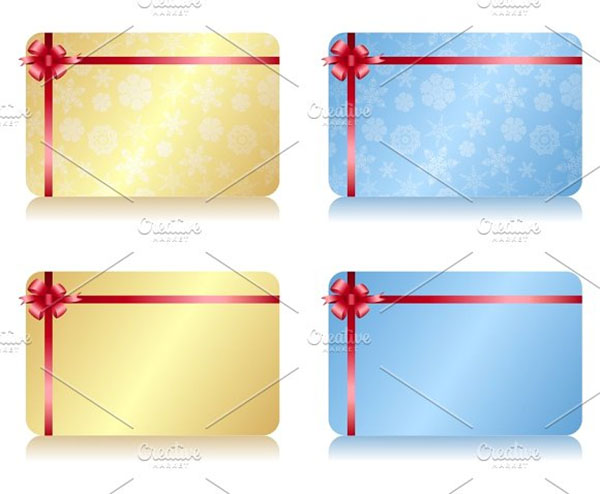 Christmas Vector Gift Card Template
