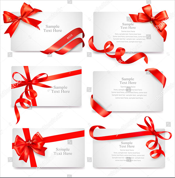 Christmas Beautiful Vector Gift Cards