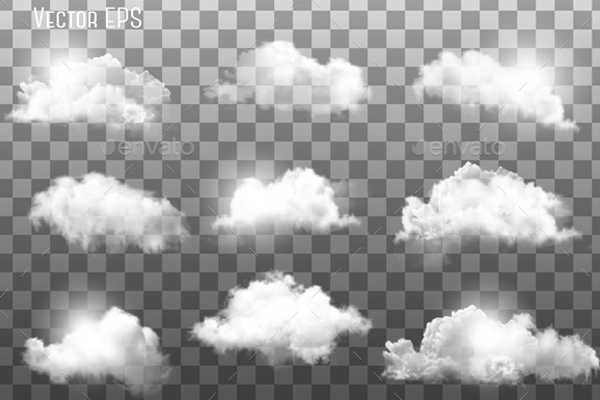 Clouds on Transparent Backgrounds