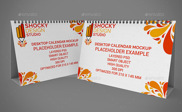 Desktop Calendar Mockup