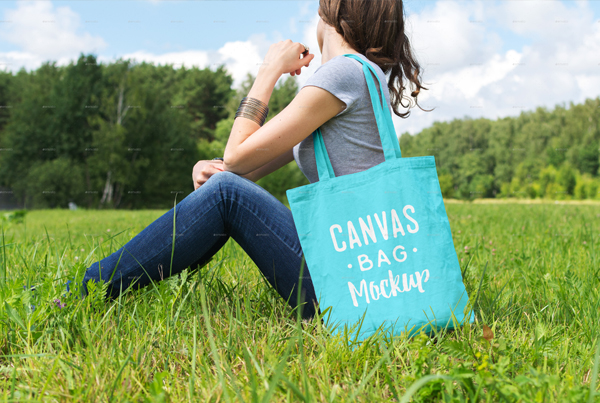 Editable Canvas Bag Mockup
