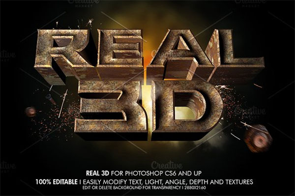 Embossed Real 3D Rustic Metal
