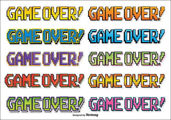 Free Comic Style Game Over Text