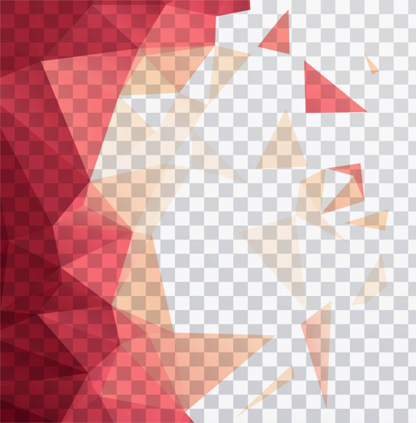 Free Vector Polygonal Shapes on a Transparent Background 