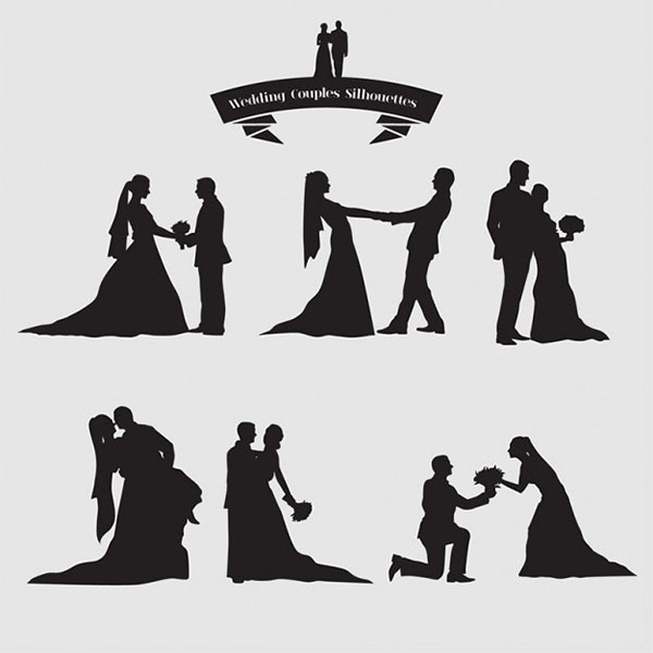 Free Vector Wedding Couples