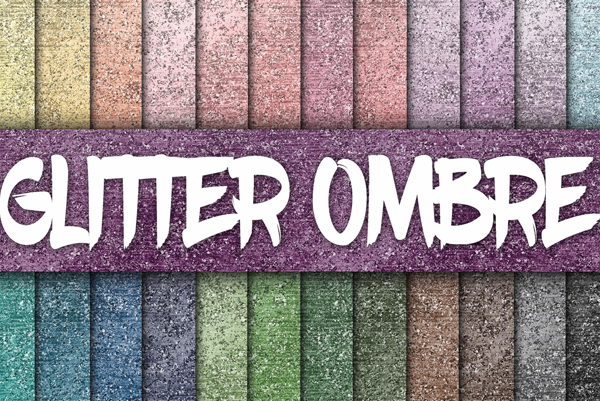 Glitter Ombre Digital Paper Textures