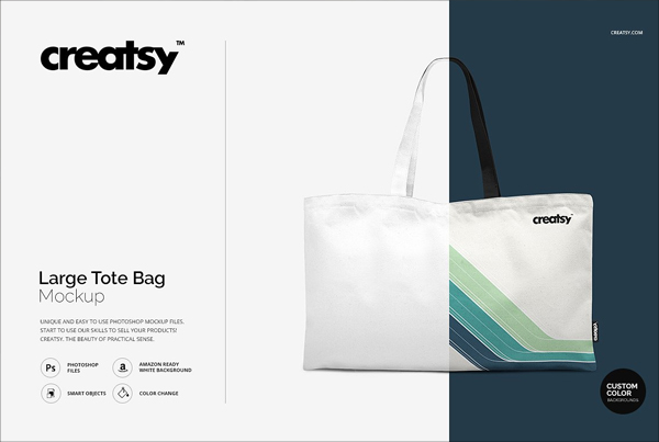 Large Tote Bag Mockup Set