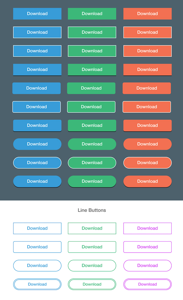 Modern Buttons for Web & Apps