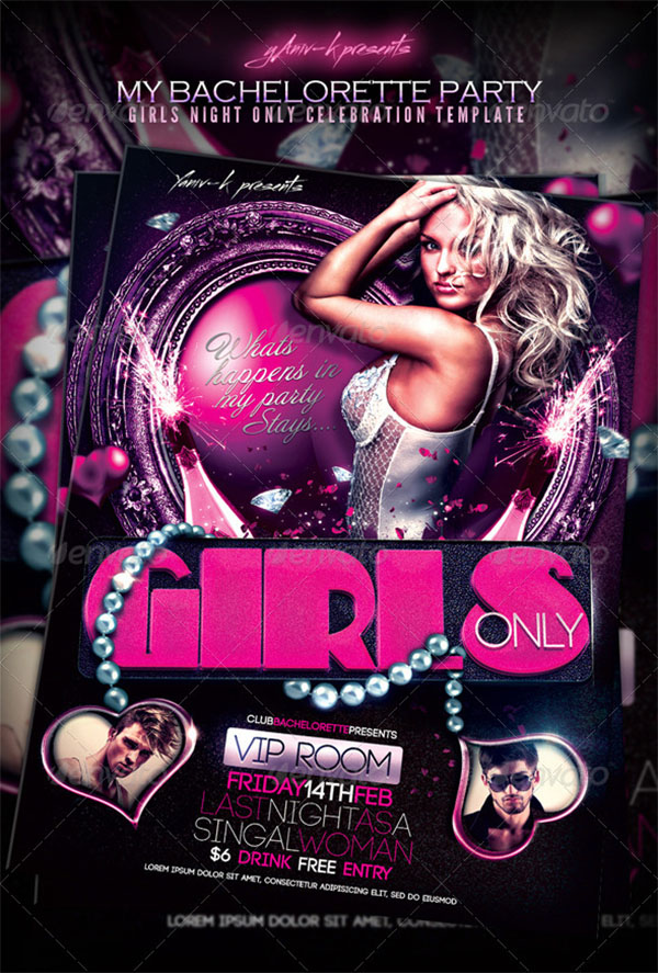 My Bachelorette Night Party Invitation Template