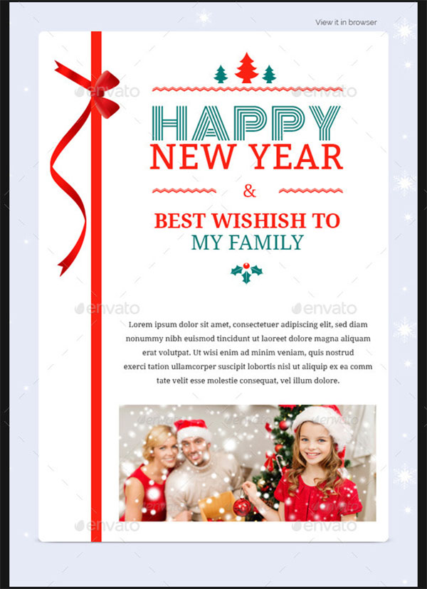 New Year Newsletter PSD Template