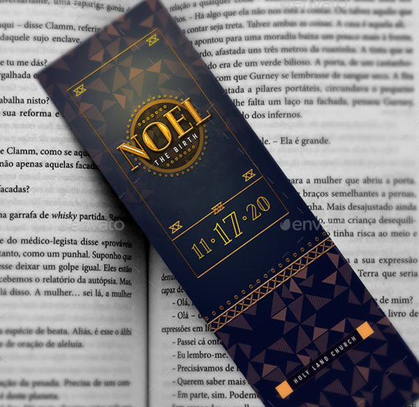 Noel Christmas Gala Bookmark Template