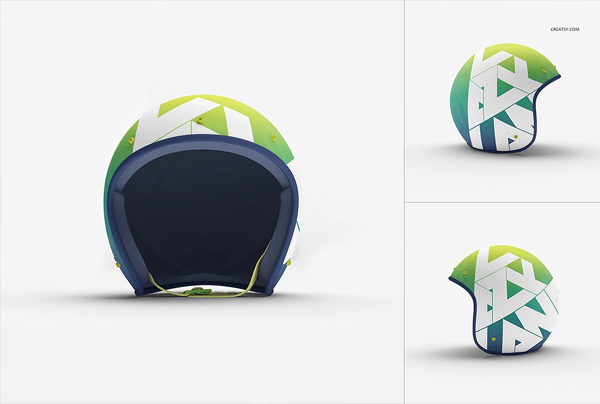 Open Face Motorcycle Mockup Set