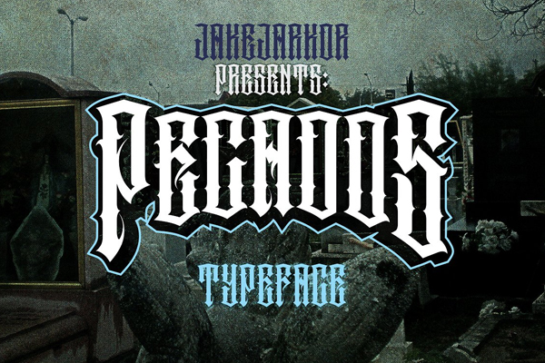 Pecados Tattoo Font