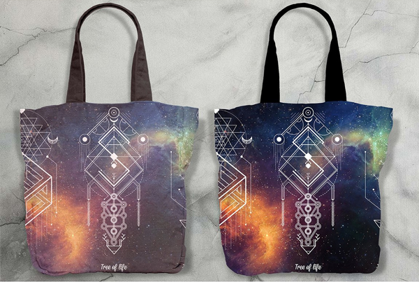 Realistic Canvas Tote Bag Mockup