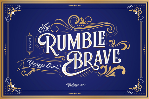 Rumble Brave Tattoo Lettering Fonts