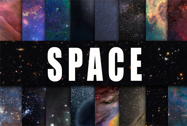 Space Digital Paper Textures