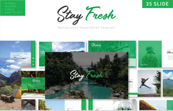 Stay Fresh Minimal Keynote Template