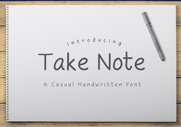 Take Note Handwritten Font